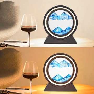 3D настольная лампа с динамическим песком и движущимся изображением со светодиодным ночником