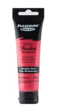FARBA AKRYLOWA CZERWONA 35 ML. METALICZNA