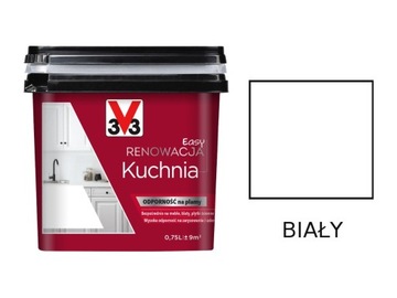 V33 FARBA EASY RENOWACJA KUCHNIA I MEBLE biała