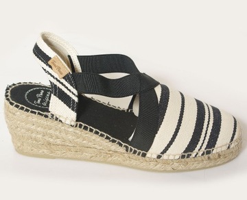 Toni Pons TARBES espadryle sandały cru-negre 42