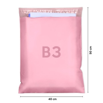 УПАКОВКИ КУРЬЕРСКИЕ ФОЛЬГИ РОЗОВЫЕ B3 400x500 50 шт. БОЛЬШИЕ конверты из фольги упаковка из фольги