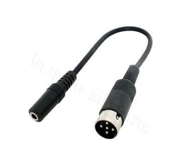 adapter słuchawkowy DIN590 wtyk - gniazdo Jack 3,5 Stereo