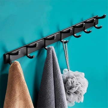 METALOWY UCHWYT WIESZAK ŚCIENNY NA UBRANIA RĘCZNIKI 16x HACZYK ŁAZIENKOWY