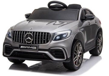 Mercedes GLC 63S Аккумуляторный автомобиль, окрашенный 4x4, 180 Вт, серебристый