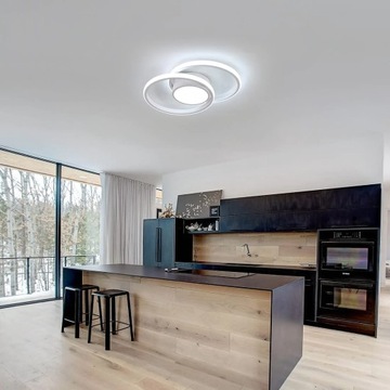 LAMPA SUFITOWA PLAFON LED OKRĄGŁY NOWOCZESNY 42W 6500K DO SALONU