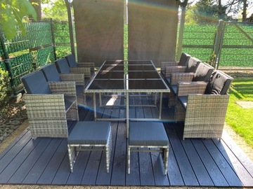 САДОВАЯ МЕБЕЛЬ VEGAS ПОЛИРАТТАН 15 шт. ЧЕРНЫЙ