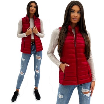 DZ9153 r M DAMSKI BEZRĘKAWNIK KAMIZELKA OCIEPLANA