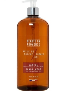 Beaute en Provence Sandalwood Shower Oil Żel w olejku pod prysznic 1000 ml