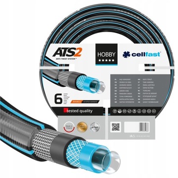 ШЛАНГ CELLFAST 6-СЛОЙНЫЙ САДОВЫЙ ШЛАНГ, БЕЗ СКРУЧЕНИЯ, 30 БАР 3/4'''' 20М ПОЛИРОВКА