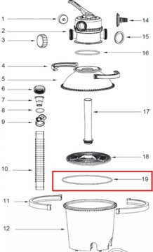 НОВАЯ РЕЗИНОВАЯ ПРОКЛАДКА BESTWAY ДЛЯ РЕЗЕРВУАРА ПЕСОЧНОГО НАСОСА 58515