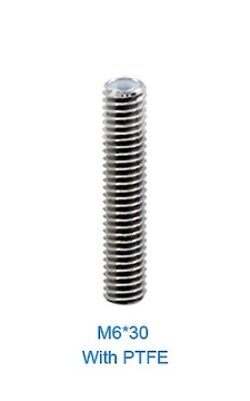 Rurka głowicy E3DV5, M6xM6x30mm. teflon, 1,75 mm