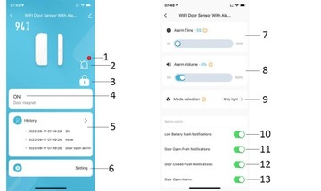 Датчик открытия двери и умный Wi -Fi Tuya