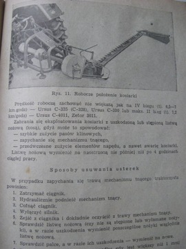 Kosiarka Z 034 OSA-2 zawieszona na ciągnik URSUS, ZETOR Instrukcja obsługi