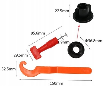 СИСТЕМА ВЫРАВНИВАНИЯ ПЛИТКИ КЛИПЫ-РУЧКИ 50 ШТ. СМЕННЫЕ ШТИФТЫ