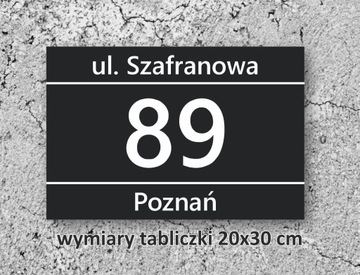 Адресная табличка с номерами домов и заборов 60х12.
