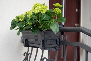 NOWOCZESNA DONICZKA BALKONOWA DONICA NA BALKON KWIATY ROŚLINY 60cm ANTRACYT