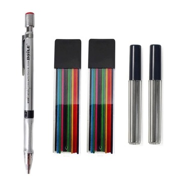 Автоматический механический пластиковый карандаш 2,0 мм, 12 цветов, нескользящая ручка для эскизов 2B