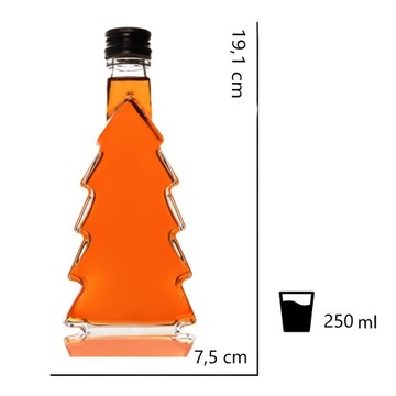 5X DEKORACJA ŚWIĄTECZNA BUTELKA CHOINKA 250 ml