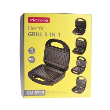 АРАХИСОВЫЙ СЭНДВИЧ-ТОАДЕР ЭЛЕКТРИЧЕСКИЙ ГРИЛЬ Вафельница 5-в-1 KAMILLE