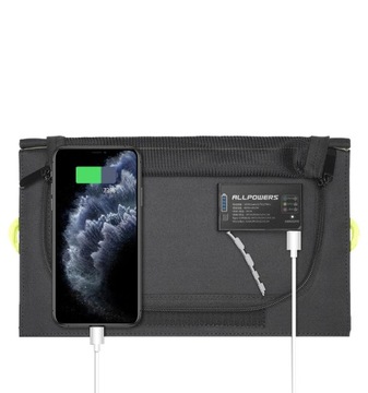 Allpowers AP-SP-002-BLA Ładowarka słoneczna 21W