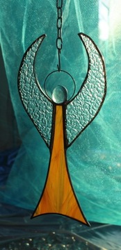 Современный стеклянный ангел, Тиффани янтарь