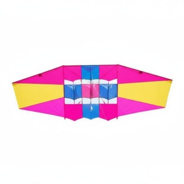 Dish Кайт Easy to Fly Large Одинарний Line Кайт Light Wind 2.5 м Рожево-синьо-жовтий