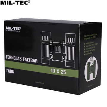 Lornetka taktyczna kompaktowa Mil-Tec 10x25 moro camo