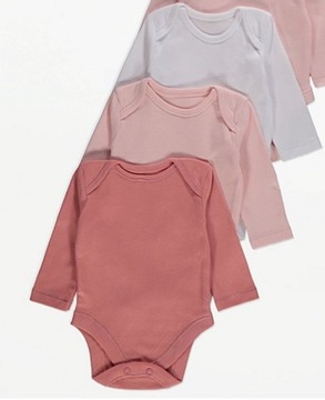 george_62-68_3 PACK_ BODY z długim rękawem 3-6_nowe