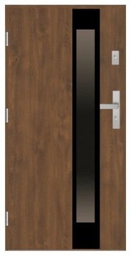 Drzwi wejściowe zew. 72mm PSI3 orzech 90L BLACK