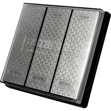 DIAMENTOWA OSEŁKA KAMIEŃ DIAMENTOWY DO OSTRZENIA ZESTAW 3 SZTUKI PREMIUM