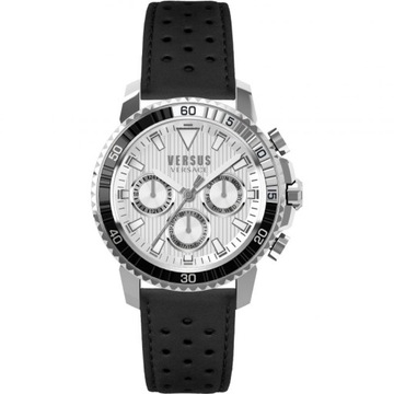 ZEGAREK VERSUS VERSACE MĘSKI CZARNY PASEK SKÓRA S30010017 KOPERTA 46MM