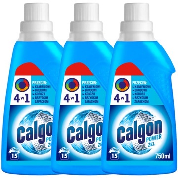 Calgon Żel Odkamieniacz Pralki Zmiękczacz 3x750ml