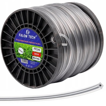 ŻYŁKA KOSY WZMACNIANA Z DRUTEM 2,4MM 100M ZBROJONA