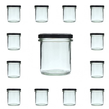 Słoik szklany 350 ml komplet 8 szt. + MOCNE ZAKRĘTKI NA PRZETWORY PRZYPRAWY