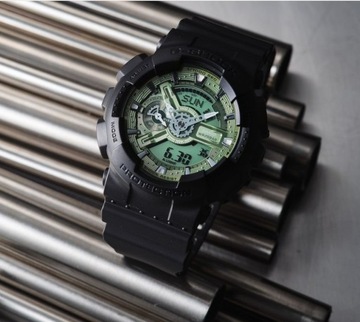 Czarny sportowy zegarek męski Casio G-Shock GA-110CD +Box + Gratis + GRAWER
