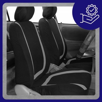 POKROWCE NA FOTELE SAMOCHODOWE SIEDZENIA CZARNE KOMPLET UNIWERSALNE DA205