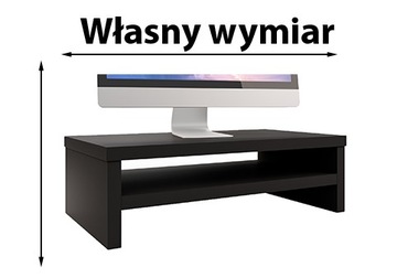 Подставка для монитора Дуб Нагано с полкой, невидимая установка