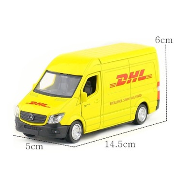 DHL COURIER MERCEDES-BENZ SPRINTER 1:36 KINSMART