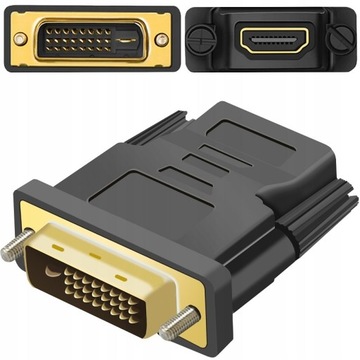 Adapter przejściówka gniazdo HDMI na DVI wtyk