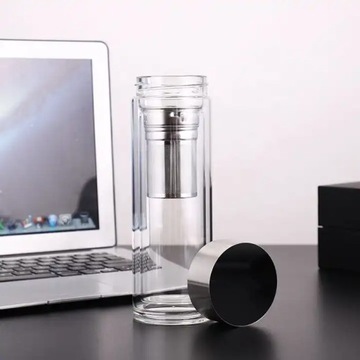 BUTELKA SZKLANA TERMICZNA Z ZAPARZACZEM FILTREM BIDON NA WODĘ KAMILLE