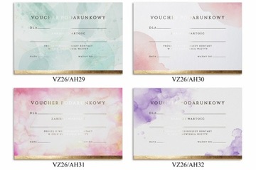 VOUCHER BON FIRMOWY GOTOWY PROJEKT ZŁOTY HOTSTAMPING REALIZACJA 48H 20szt