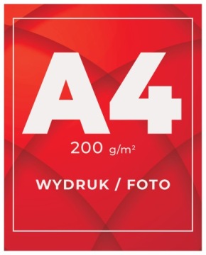 DRUK ZDJĘCIA PLAKATU A4 21x29,7cm FULL KOLOR PAPIER 200 g/m²