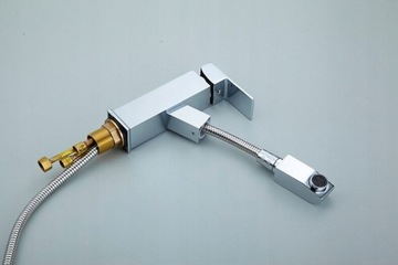 Смеситель для умывальника с выдвижным изливом, хром