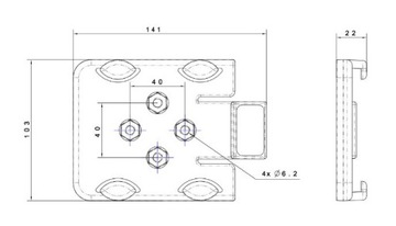 МАЛЕНЬКИЙ ПОДКОЛЬ ДЛЯ КОЛЕСА ПРИЦЕПА С ПЛАСТИКОВОЙ РУЧКОЙ, МОЩНОСТЬЮ 1600 КГ