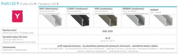 ПРОФИЛЬ СВЕТОДИОДНОЙ ЛЕНТЫ DEEP Y + ЧЕРНАЯ ЛАМПА 2 м