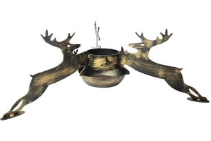 STOJAK POD CHOINKĘ RENIFER DUŻY FI 120 MM POLSKI CZARNO ZŁOTY KUTY