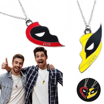 Deadpool i Wolverine 2x Naszyjnik Wisiorek Best Friends X-men Marvel