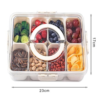 Разделенная коробка для закусок Crisper Box с 8 отделениями и контейнером для закусок