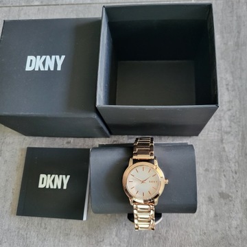 Zegarek damski DKNY NY2210 różowe złoto
