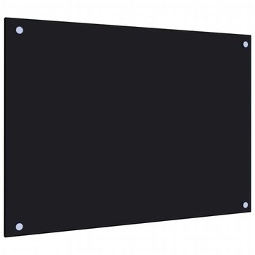 PANEL OCHRONNY SZKLANY KUCHNI CZARNY 70x50 cm Szkło Hartowane